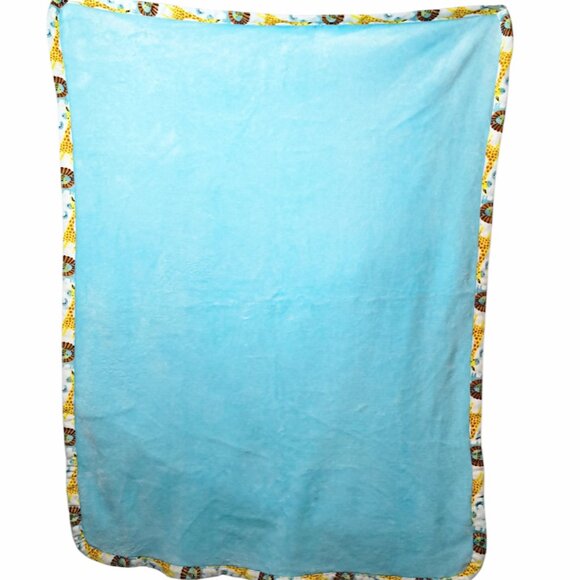 2021 Le Bebe Favorite Safari Lion Elephant Giraffe Security Blanket 30" X 37" - Picture 2 of 5